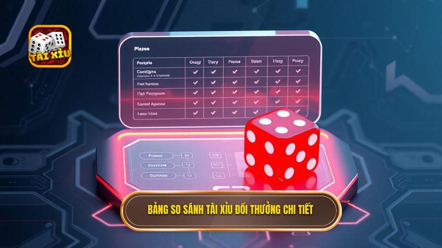 2. Bảng so sánh tài xỉu đổi thưởng chi tiết