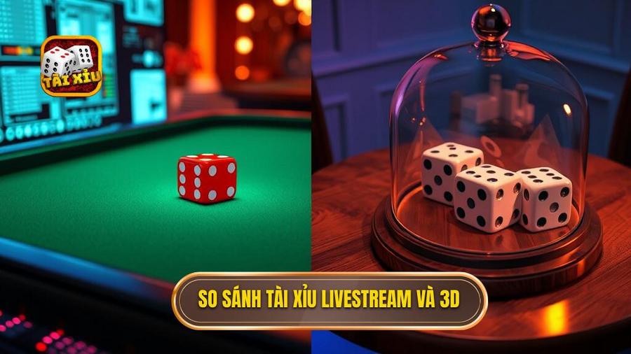 So sánh tài xỉu livestream và 3D